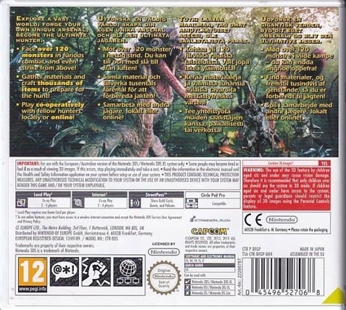 Monster Hunter 4 Ultimate - Nintendo 3DS Spil (A Grade) (Genbrug)